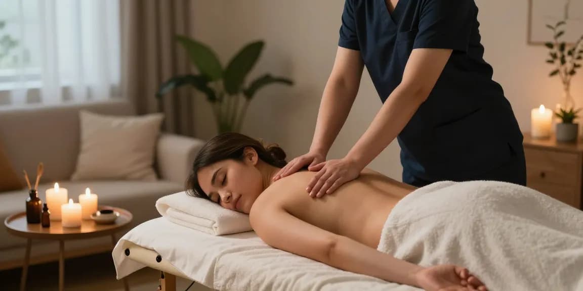 Relaxing 구로출장마사지 experience in a cozy home setting with a professional therapist.