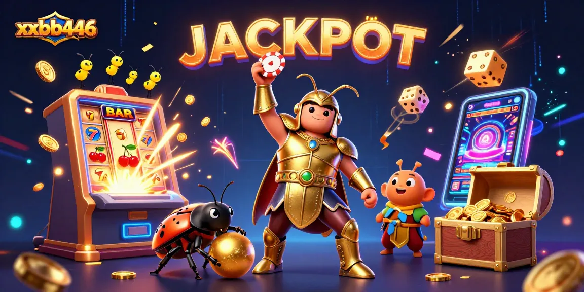 Experience the thrill of xxbb446 with a vibrant illustration of victory in online slots!