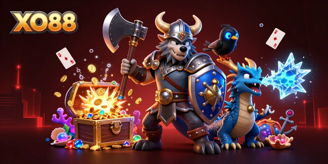 Winning big at XO88 with vibrant characters in a thrilling casino scene full of action.