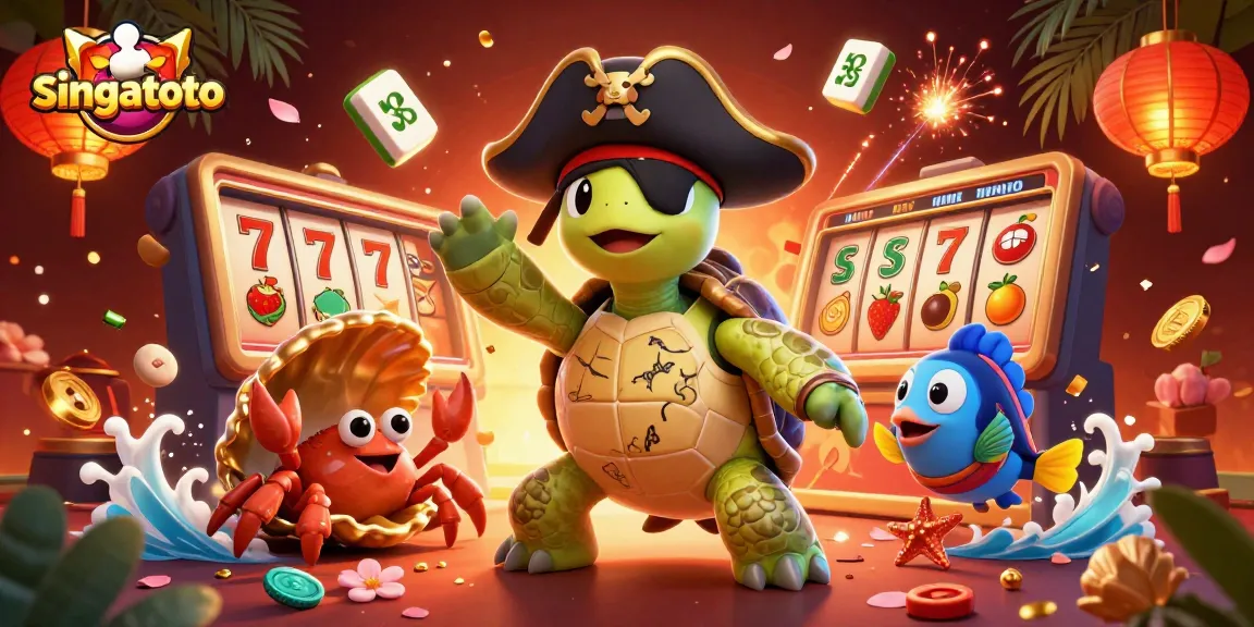 Engage in thrilling gameplay with singatoto's vibrant 3D illustration of a casino adventure.