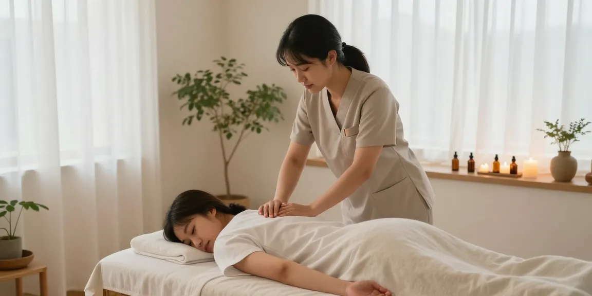 Experience 인덕원출장마사지 with a professional Korean therapist in a tranquil home setting.