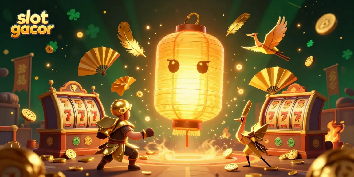Experience thrilling wins at slot gacor with this vibrant, dynamically illustrated casino scene.