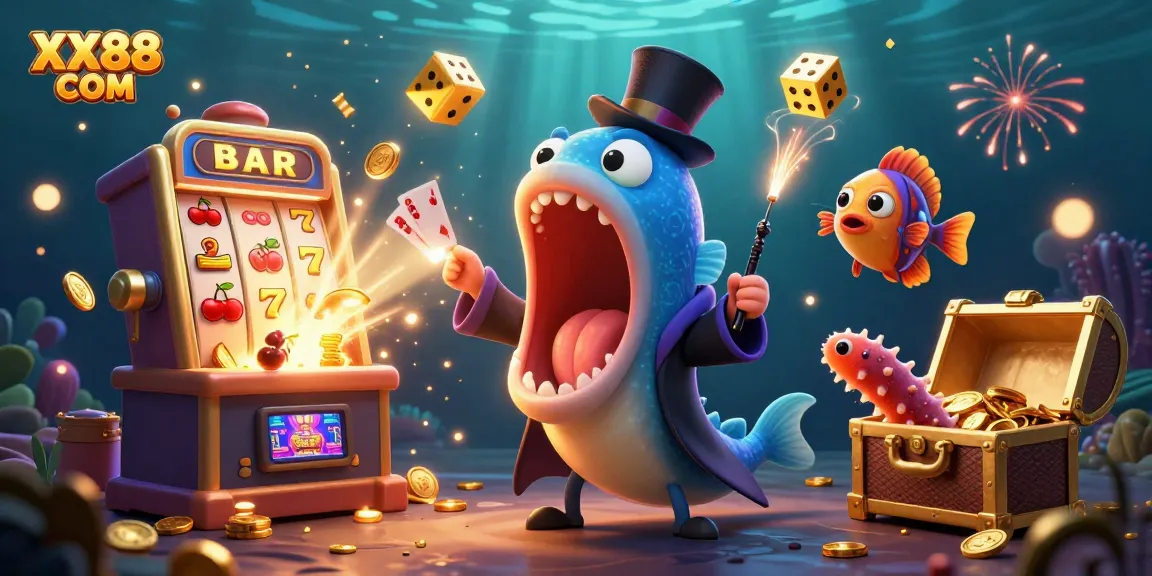 Experience vibrant action with XX88 COM in a magical underwater casino scene.