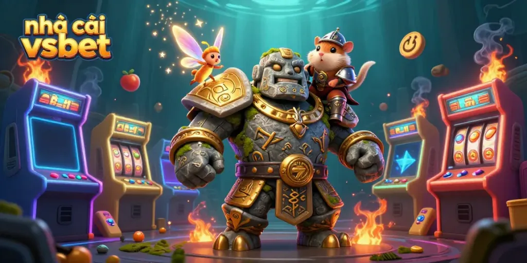Experience the excitement at nhà cái vsbet with vibrant characters and casino elements in action.