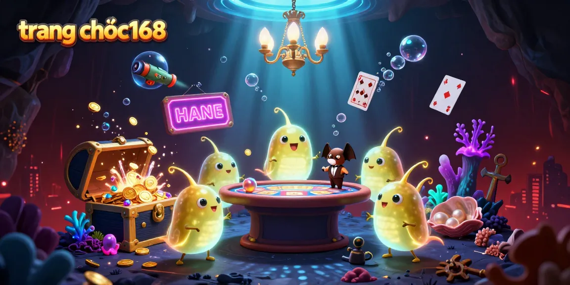 Experience a vibrant cave casino scene in trang chủc168, with glowworms lighting up the games and a bat dealer showcasing the fun.