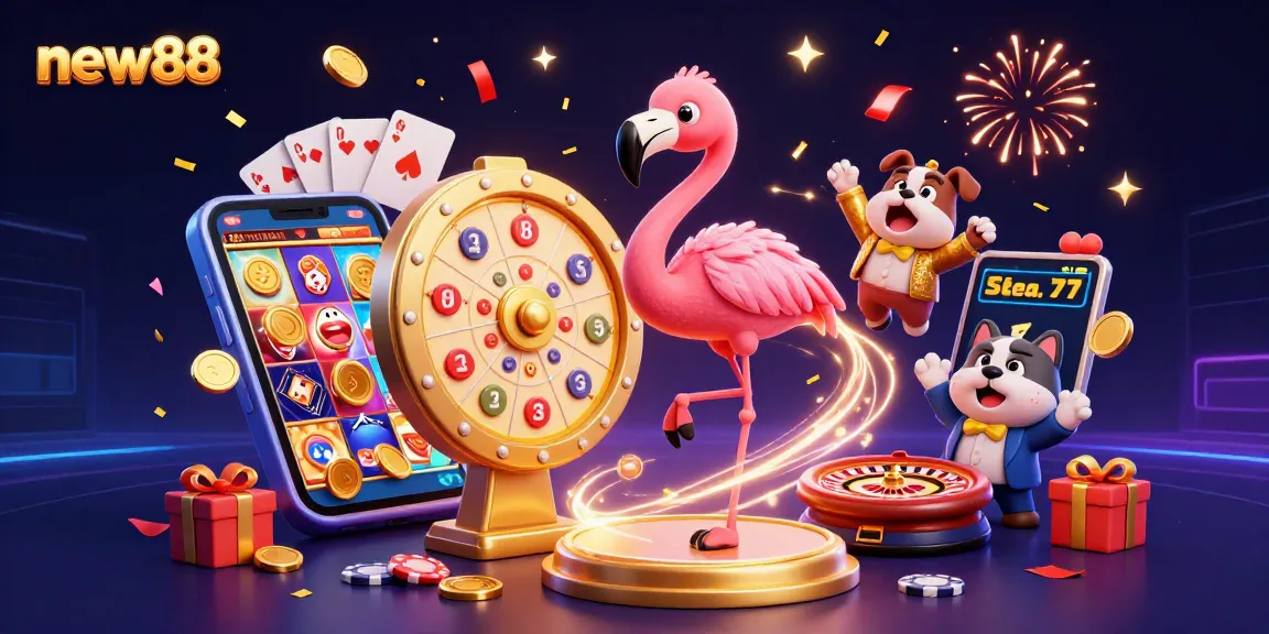 Engage in thrilling gaming excitement at new88 with golden prizes and festive celebration.