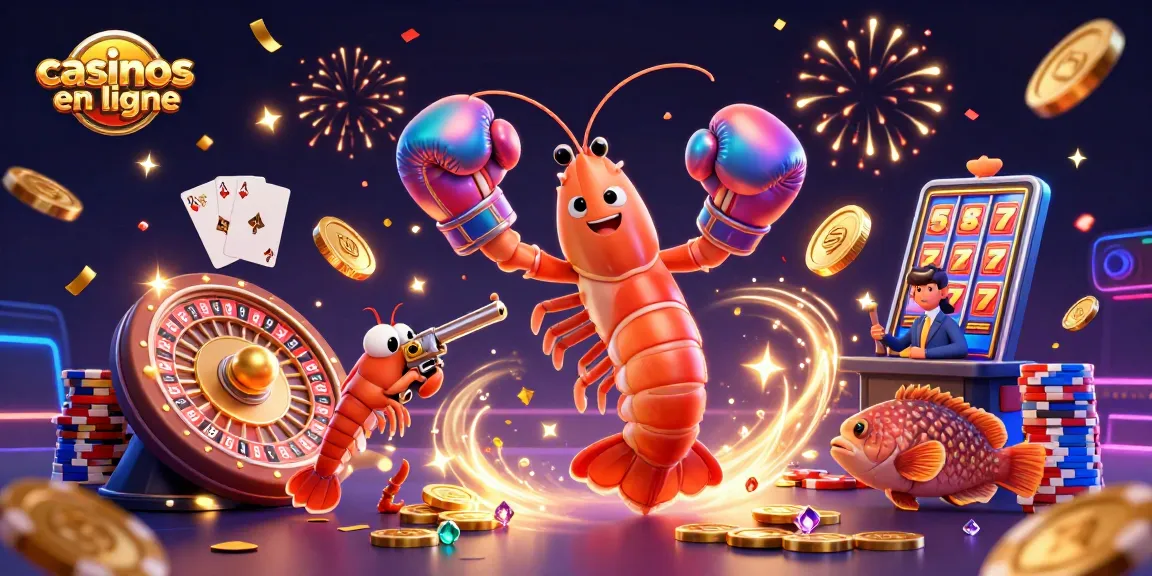 Jouez et gagnez aux casinos en ligne à travers une scène animée de créatures marines et d'éléments de jeu.