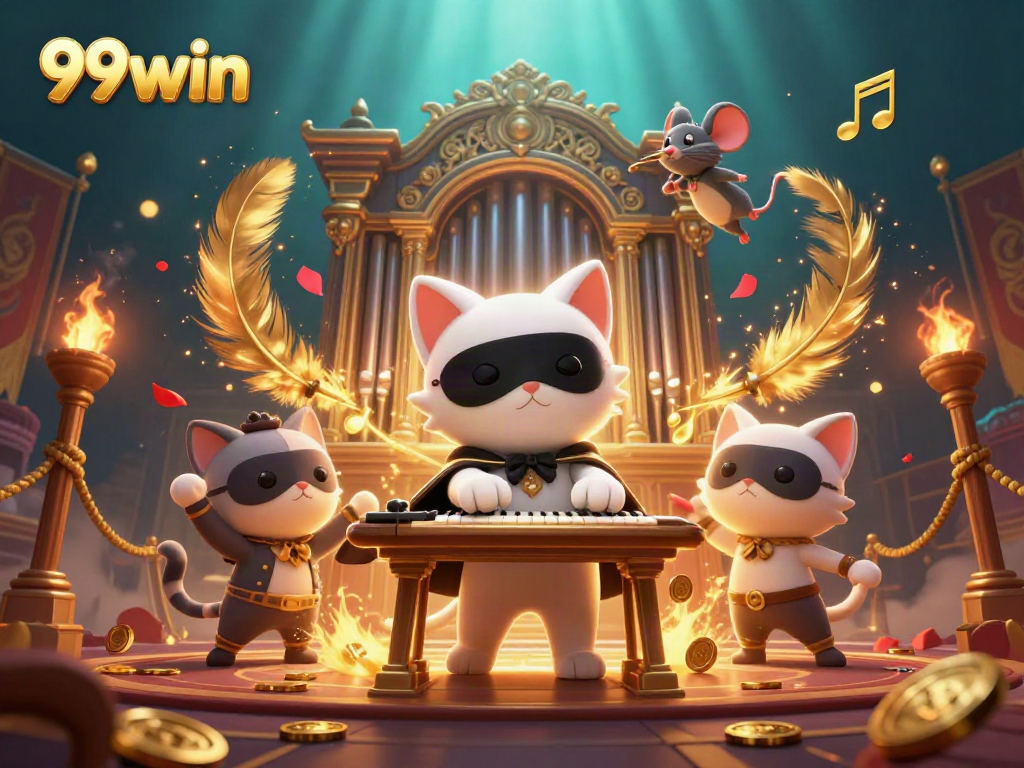 Experience thrilling casino action with 99win's vibrant 3D illustration showcasing intricate characters and dynamic elements.