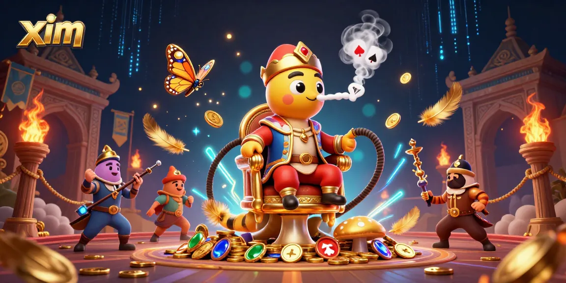 Xim invokes excitement with a vibrant 3D illustration of a caterpillar hookah-master in a Turkish casino setting.