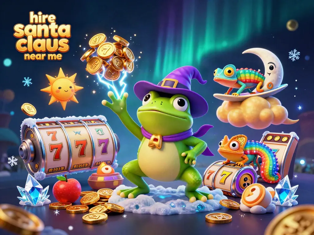 Experience the joy of hire santa claus near me with festive slots and a magical winter scene.