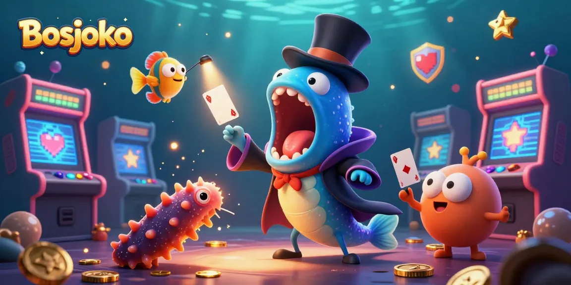 Engage with thrilling Bosjoko games featuring a magical underwater scene with vibrant casino elements.
