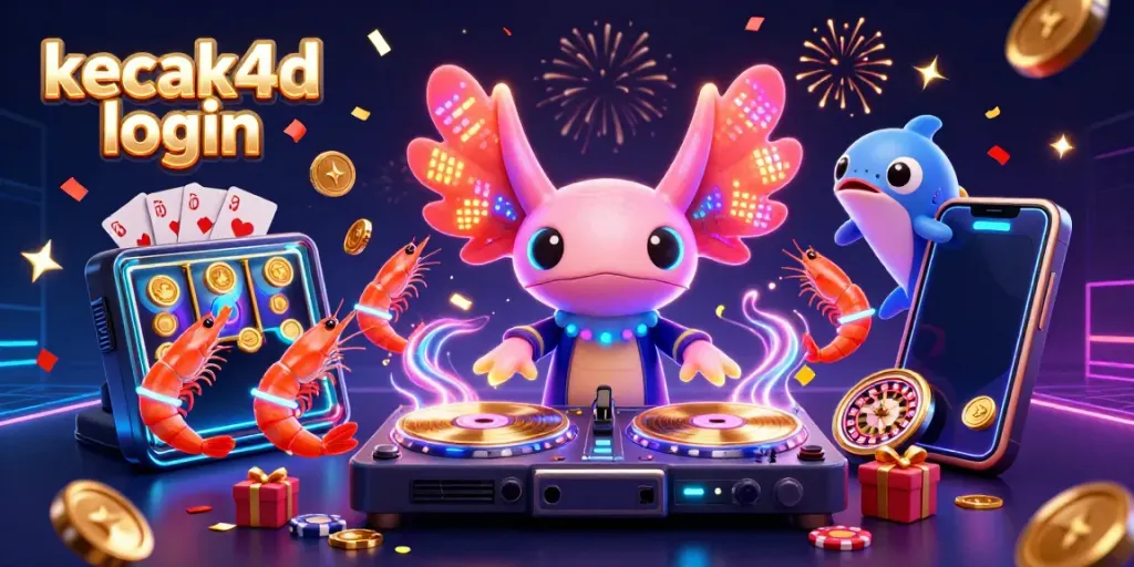 Experience kecak4d login with vibrant 3D characters and engaging casino game elements.