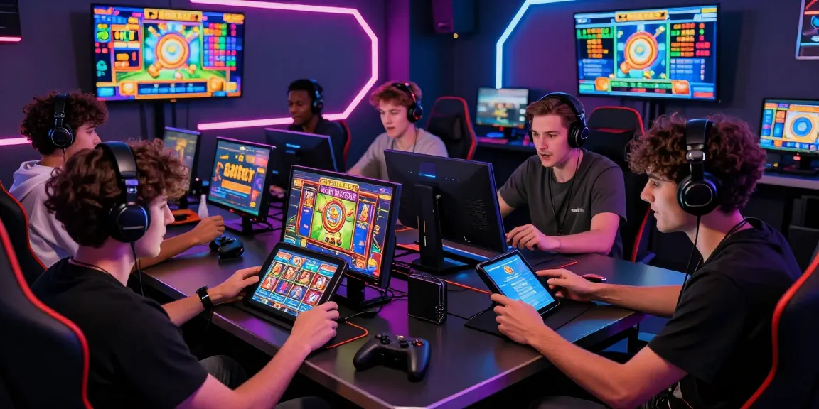 Pengalaman bermain slot gacor online dengan tampilan menarik dan pemain antusias di ruang bermain modern.