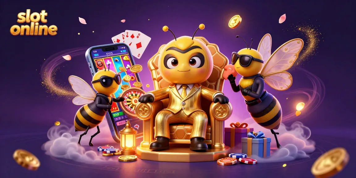 Experience thrilling slot online games with colorful visuals and immersive characters in a dynamic casino scene.