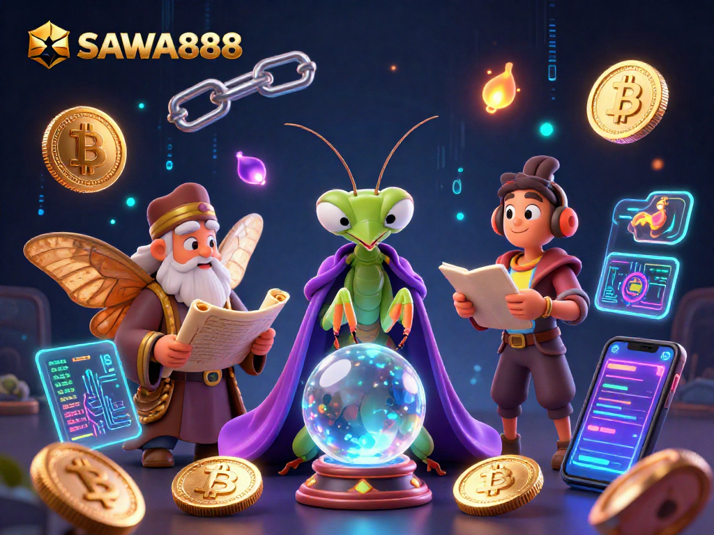 Engage in thrilling gameplay at SAWA888 with vibrant casino elements and expert fortune tellers.