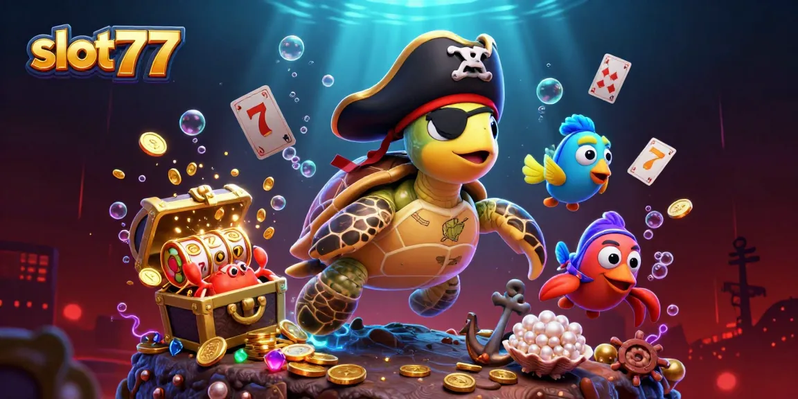 Engage in thrilling slot777 action with a vibrant underwater casino adventure illustration.