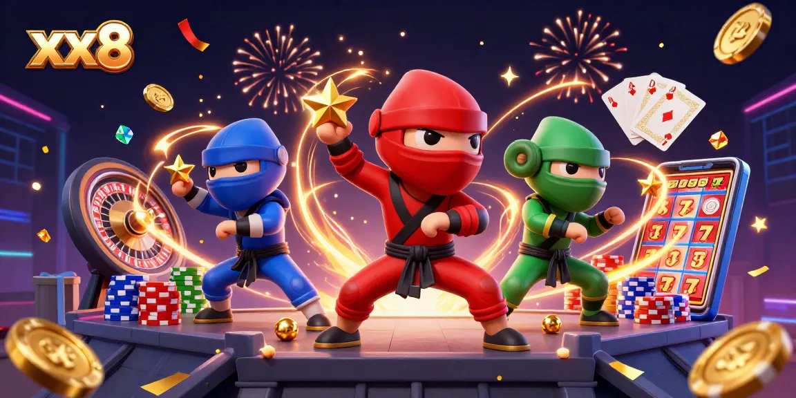 Experience thrilling games at xx 8 with vibrant 3D gaming elements and exciting symbols.