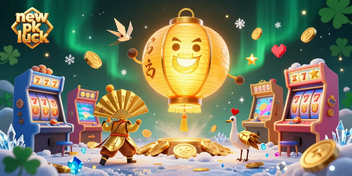 Experience big wins with new pk luck at our vibrant casino scene featuring games and lucky symbols.