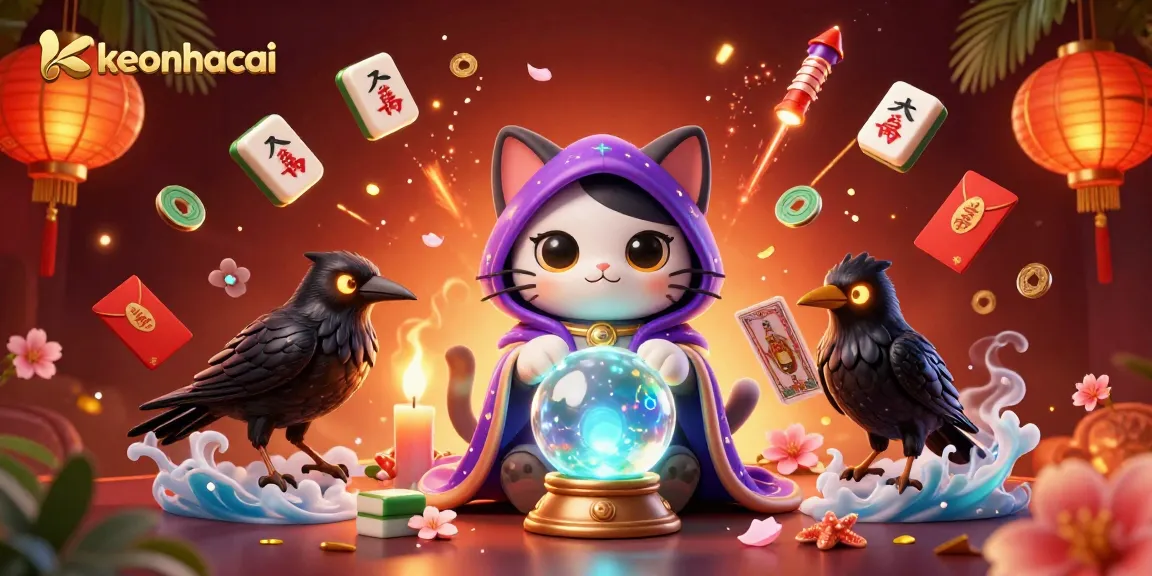 Engage in thrilling gameplay with keonhacai, featuring mystic characters and colorful casino elements.