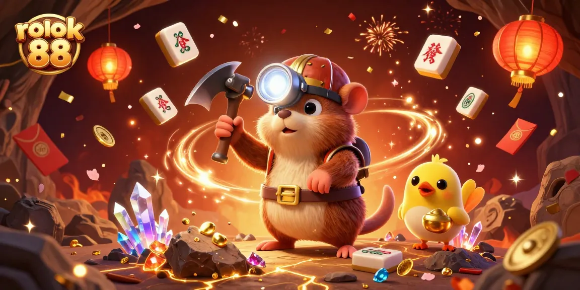 Experience the thrill of rokok 88 as the treasure hunter mole and canary discover hidden gambling treasures.