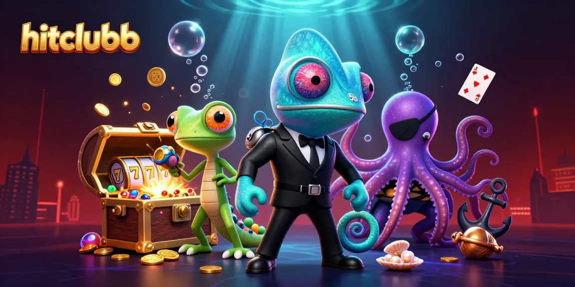 hitclubb showcases colorful slots with animated characters in a dynamic underwater casino theme