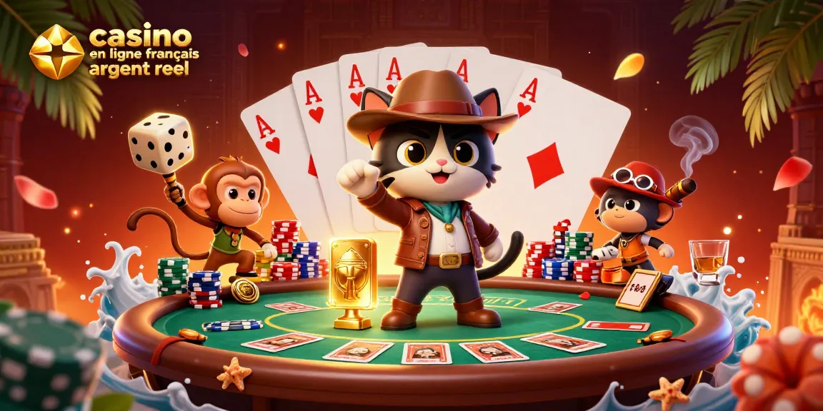 Découvrez les meilleurs casinos en ligne français argent réel à travers une illustration captivante.