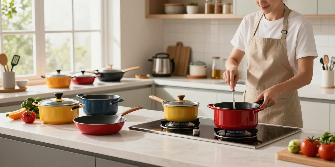 CookWare Price in Bangladesh showcased with colorful cookware and fresh ingredients in a modern kitchen.