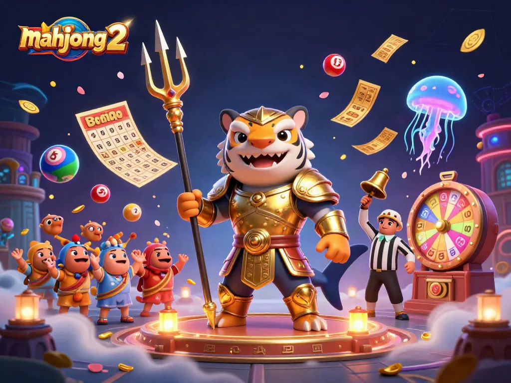 Experience mahjong 2's thrilling casino scene with vibrant characters and dynamic gaming elements.