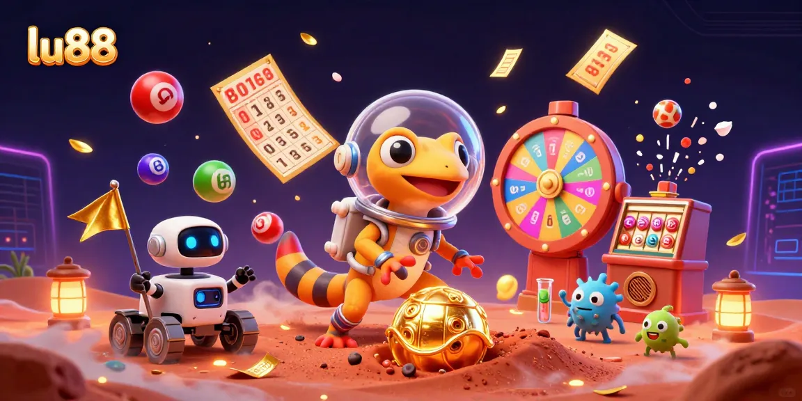 Play thrilling games at lu88 with vibrant lottery elements and engaging casino visuals.