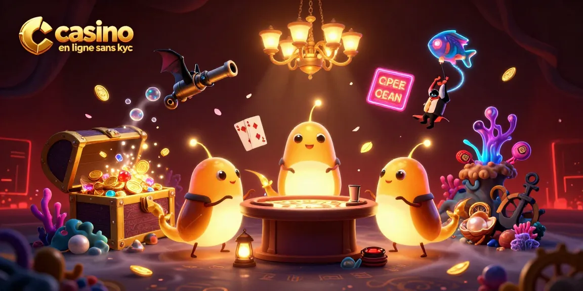 Jouer dans un casino en ligne sans KYC avec des personnages lumineux et une ambiance festive