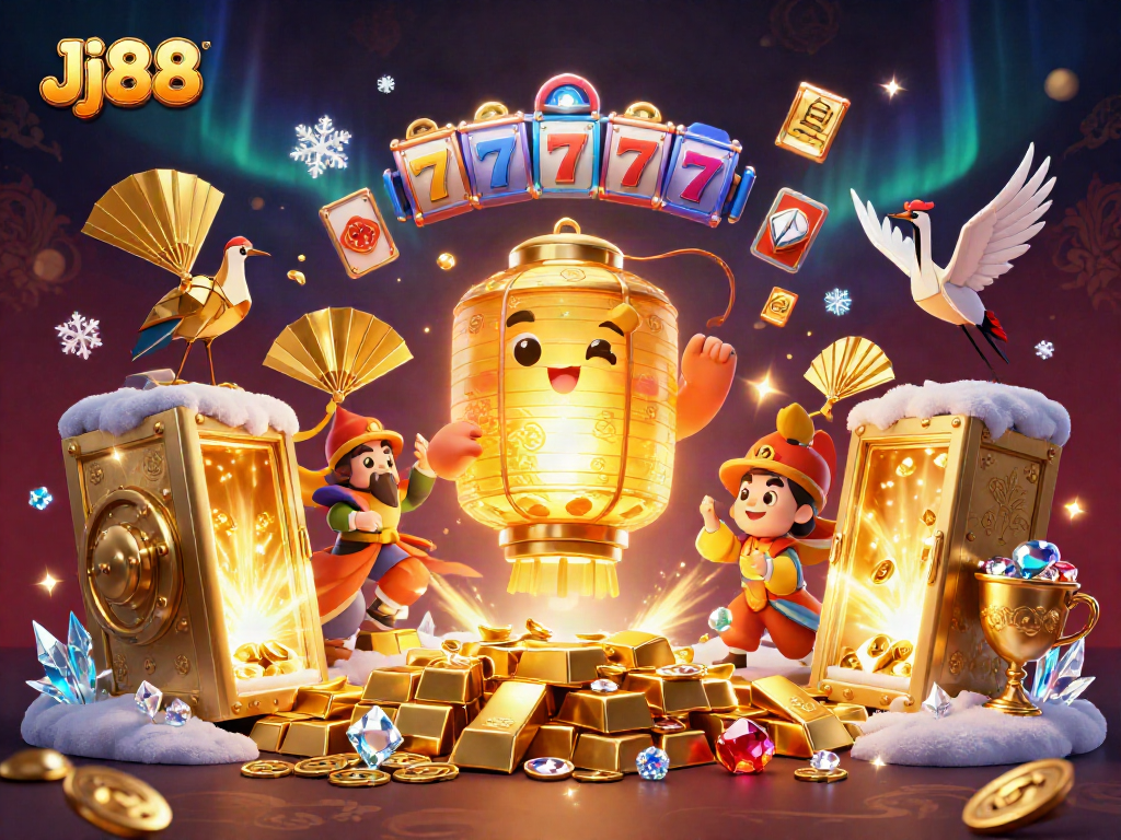 Engaging Jj88 gambling illustration showcasing dynamic scenes of excitement and luck.