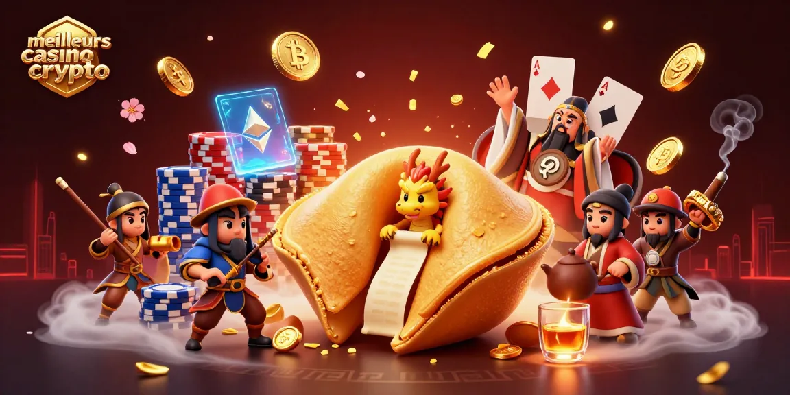 Vivez l'aventure des meilleurs casinos crypto avec une illustration dynamique, des dragons et des pièces dorées.