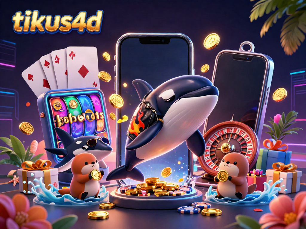 Experience the thrill of tikus4d with vibrant casino elements and playful sea creatures!