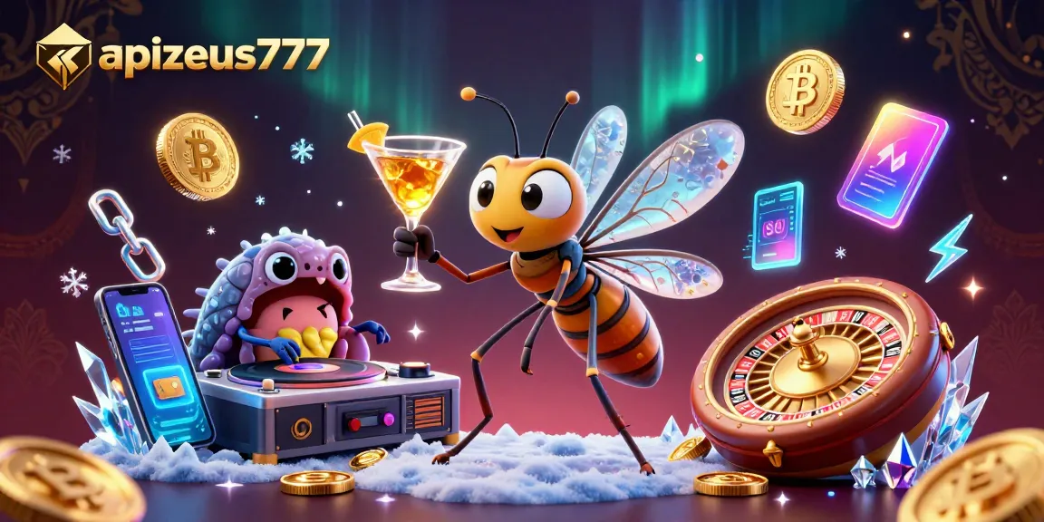 Engage with apizeus777 for thrilling casino experiences featuring a vibrant 3D scene.